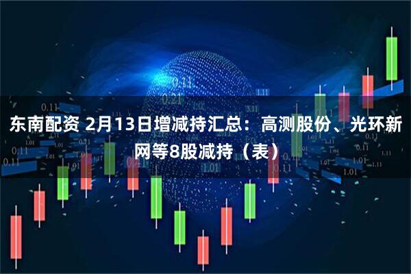 东南配资 2月13日增减持汇总：高测股份、光环新网等8股减持（表）