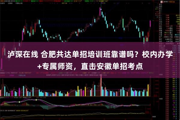 泸深在线 合肥共达单招培训班靠谱吗？校内办学+专属师资，直击安徽单招考点